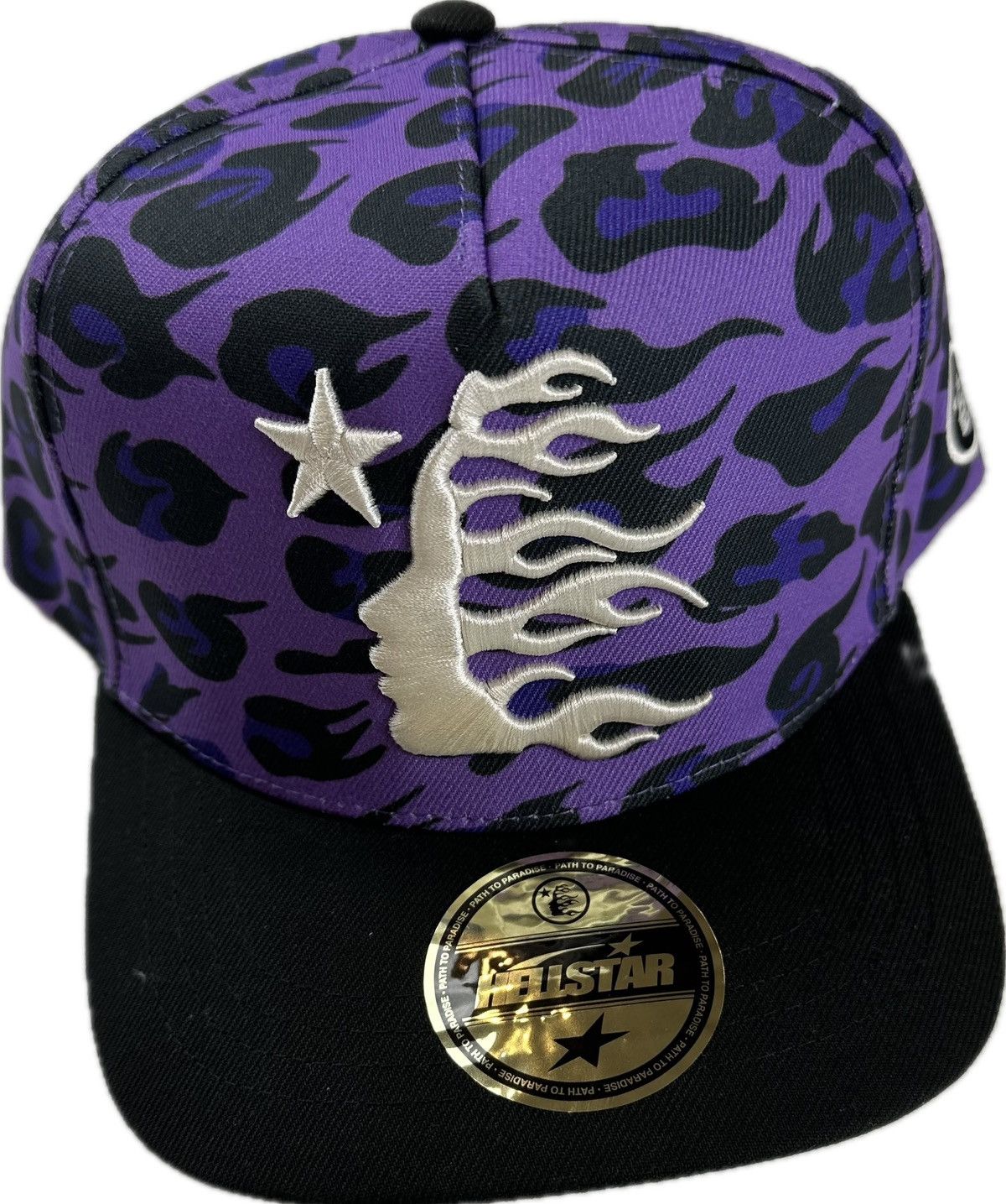 HS Cheetah Print Snapback Hat Purple