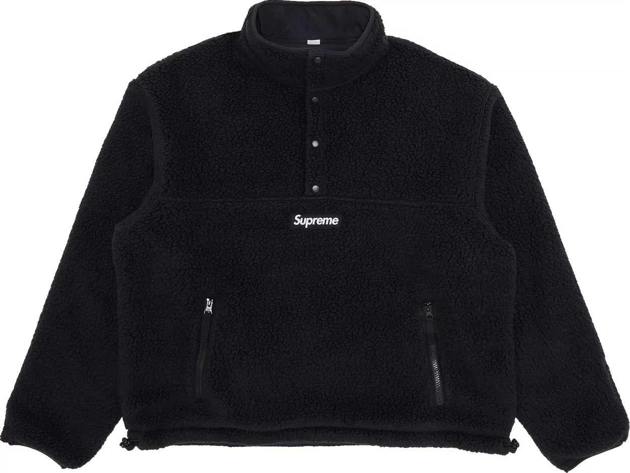 Supreme Polartec Shearling Reversible Pullover Black