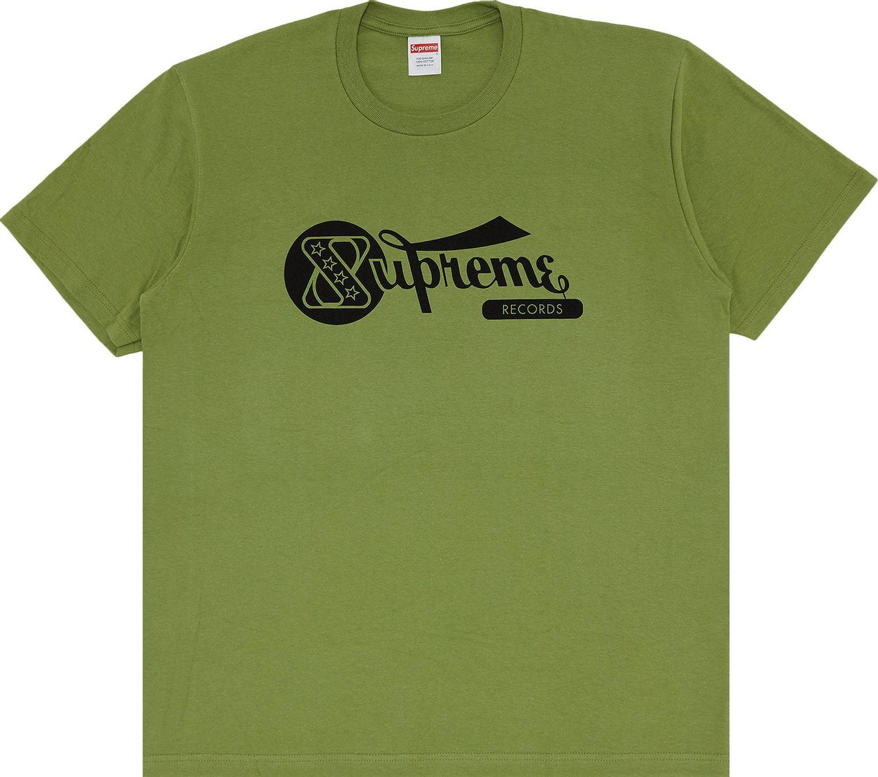 Supreme Records Tee Moss Green