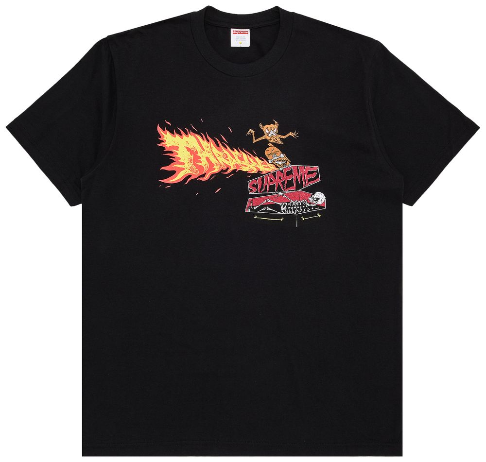 Supreme Thrasher Back Tail Tee Black