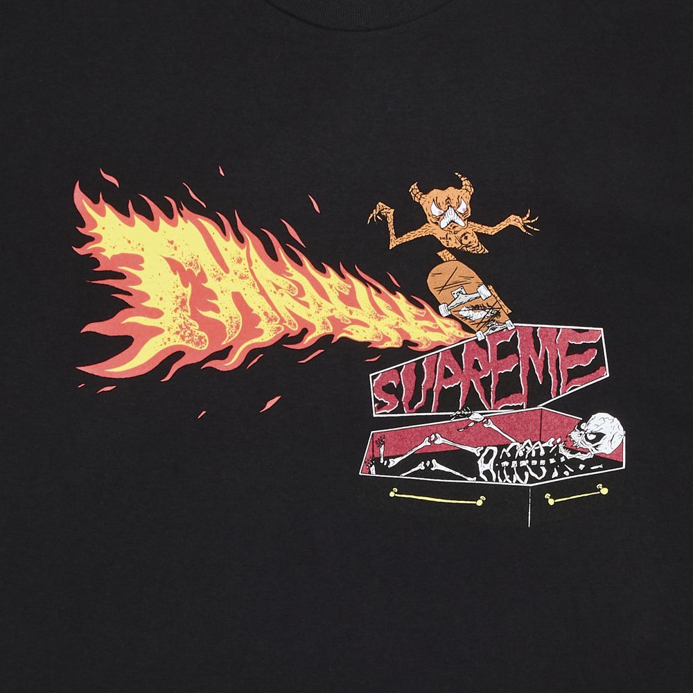 Supreme Thrasher Back Tail Tee Black