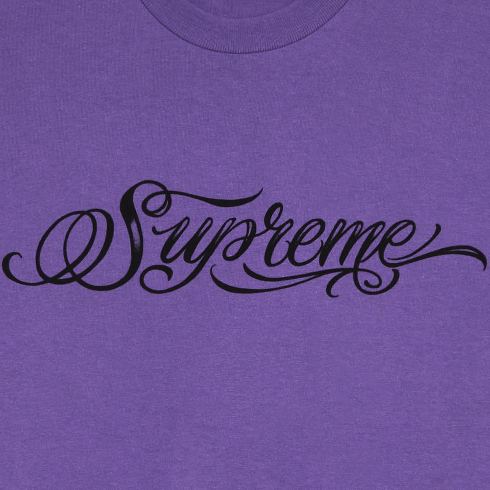 Supreme Script Tee Purple