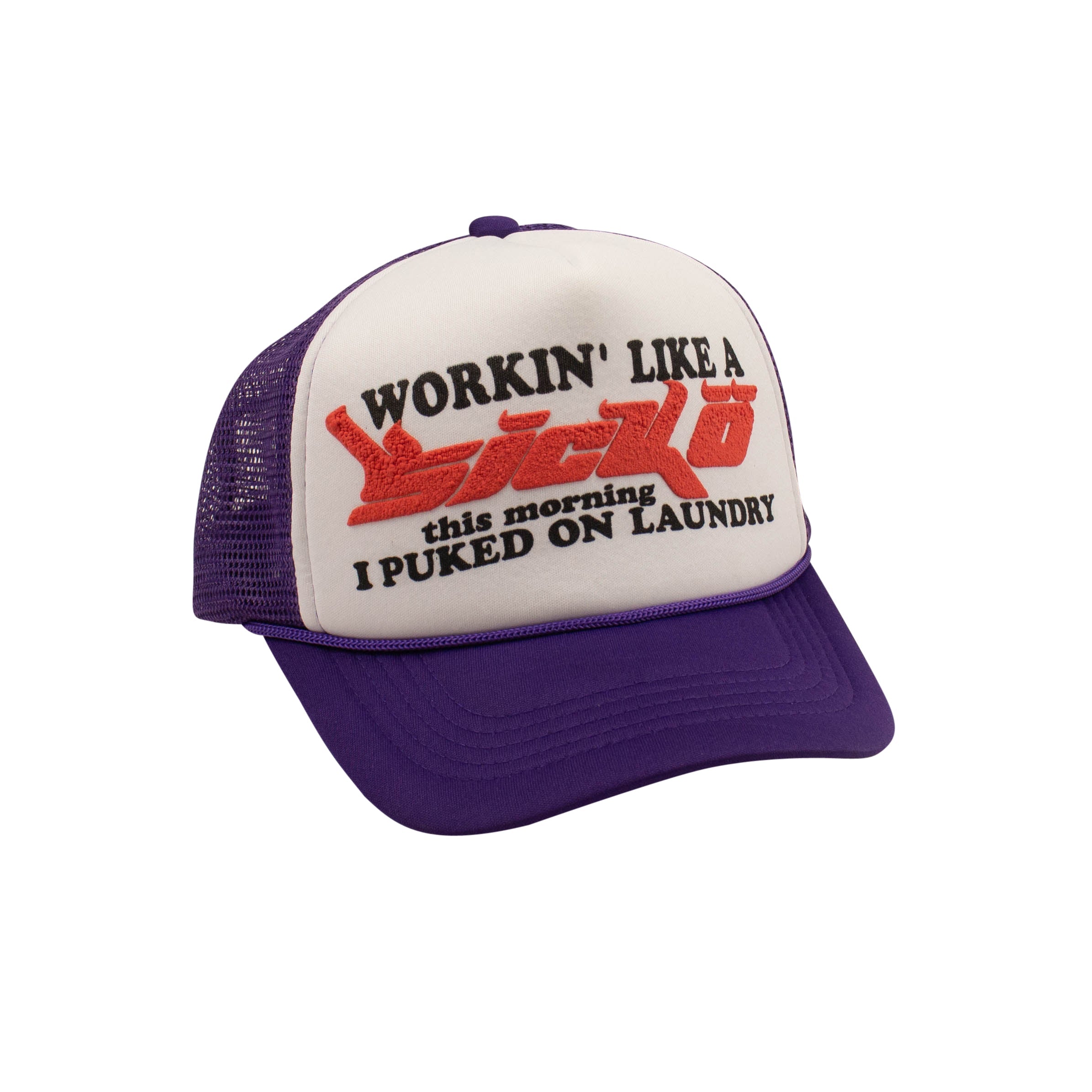 Sicko Laundry Trucker Hat Purple/White