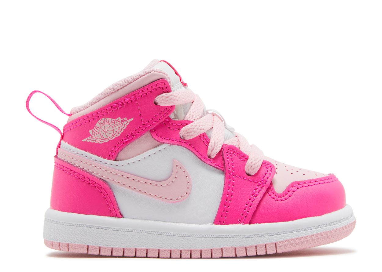 Air Jordan 1 Mid White Fierce Pink (TD/PS)