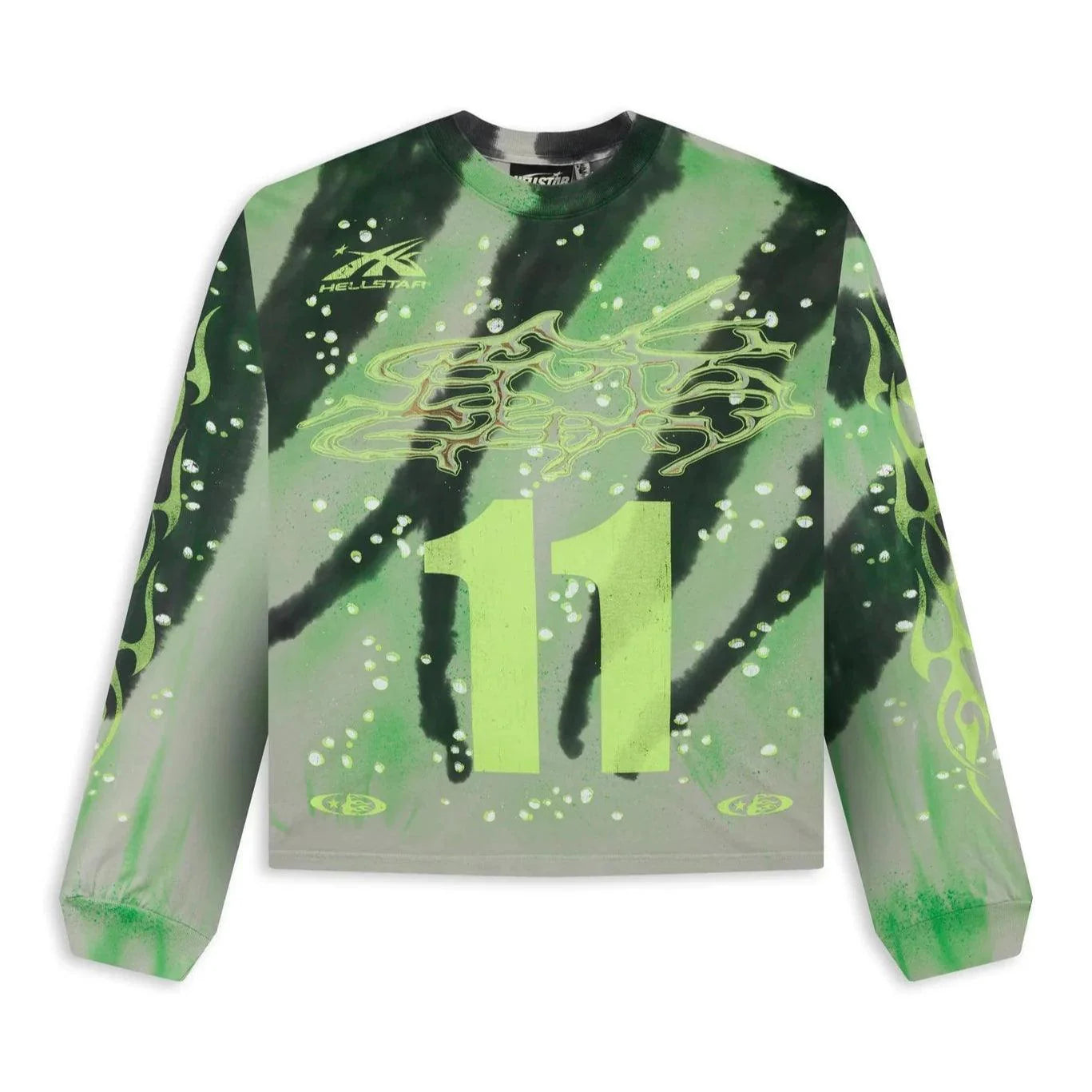 HS Tye-Dye Moto L/S Green