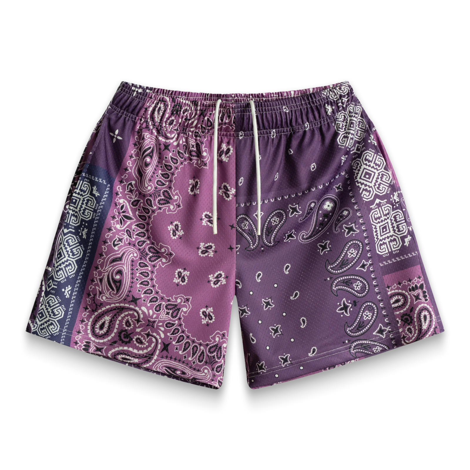 Bravest Studios Purple Patchwork Paisley Shorts