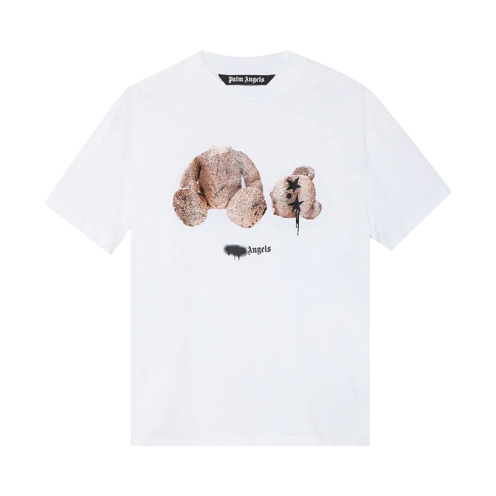 Palm Angels Spray Bear Classic T-Shirt White