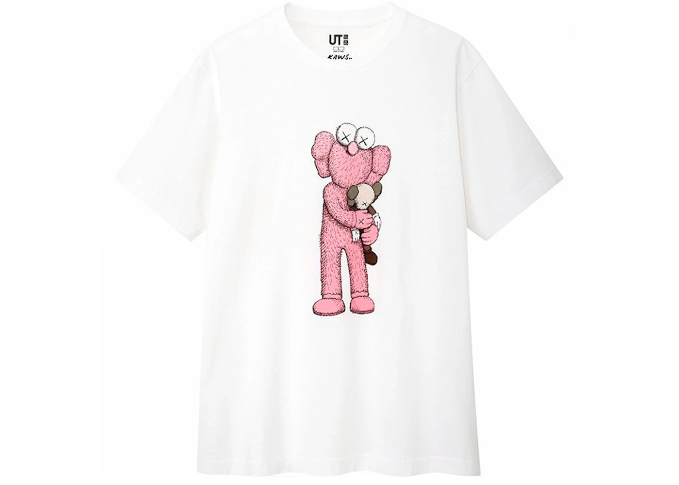 KAWS x Uniqlo Pink BFF Tee White