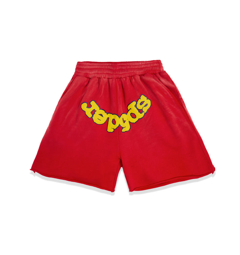 Sp5der Og Logo Sweatshort Red