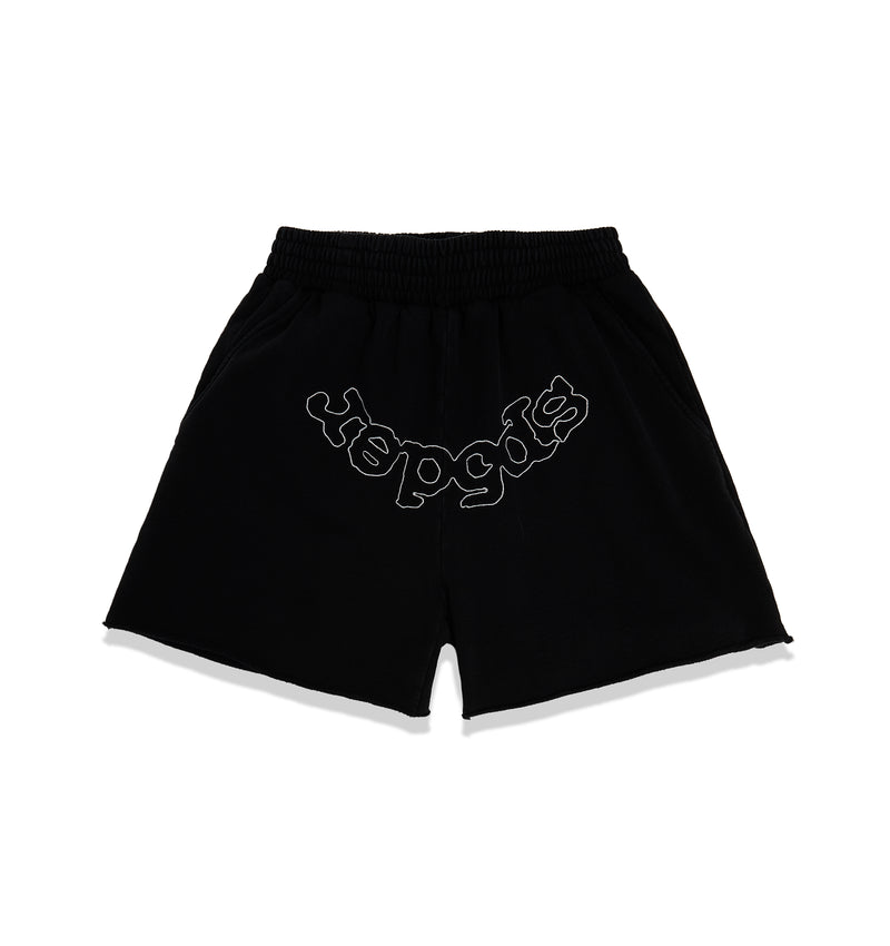 Sp5der Og Logo Embroidered Sweatshort Black