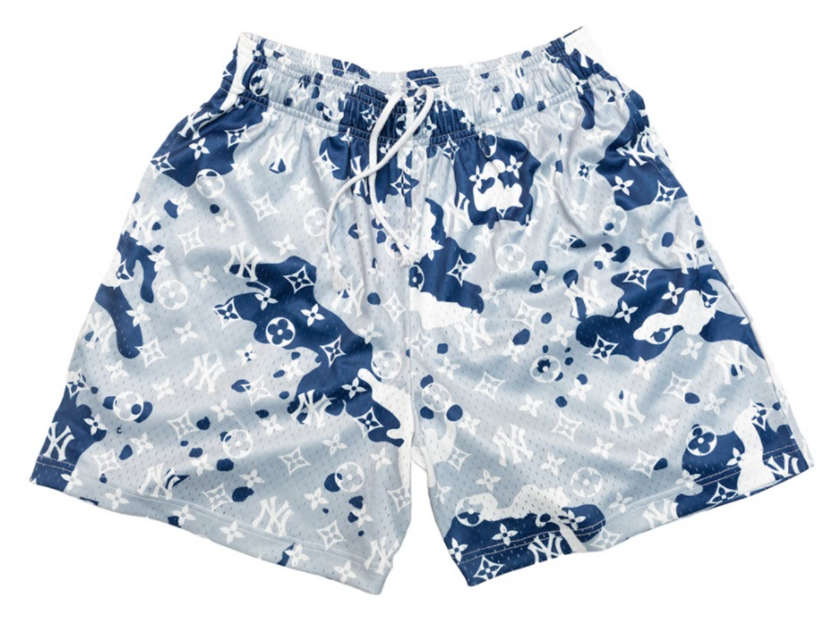 Bravest Studios LV Monogram Shorts NY Blue Camo