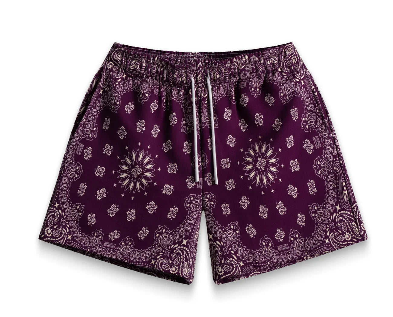 Bravest Studios Plum Paisley Terry Sweatshorts