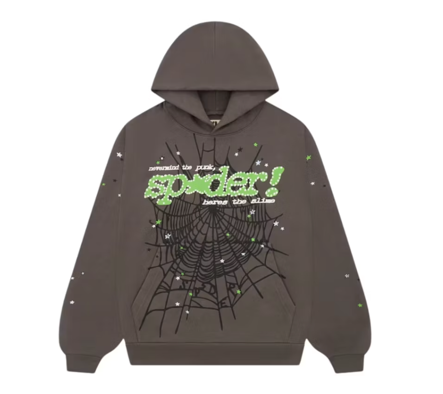 Sp5der Wait Punk V2 Hoodie Slate Grey