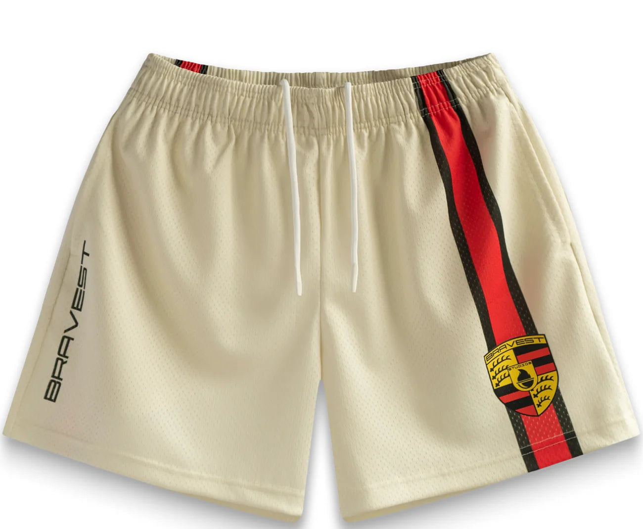 Bravest Studios Racing Shorts Cream