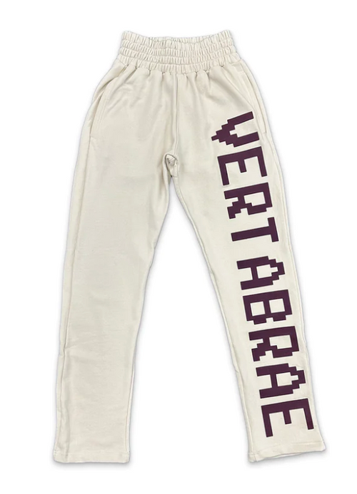 Vertabrae Sweatpants Cream/Burgundy