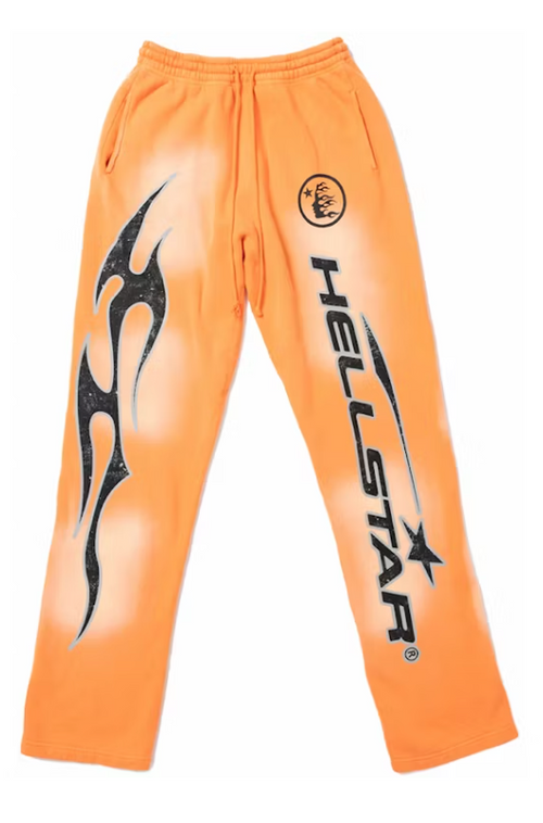 HS Orange Sweatpants Flare Bottom