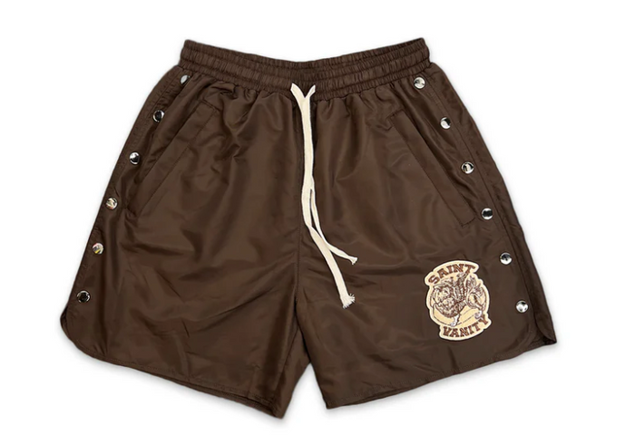 Saint Vanity Nylon Shorts Brown