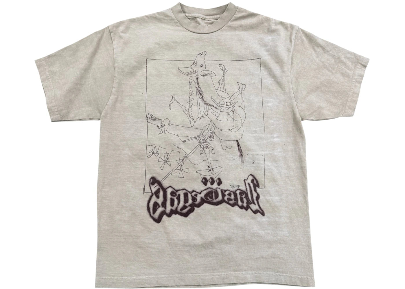 Travis Scott x Ralph Steadman Sketch Tee Grey