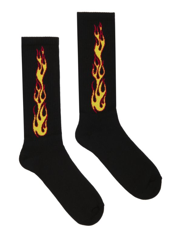 Palm Angels Black Flames Socks