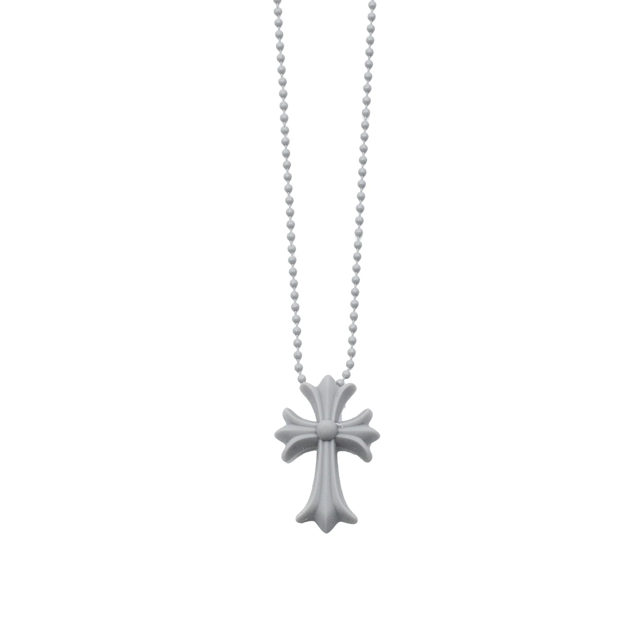 Chrome Hearts SIlicone Cross Necklace Grey