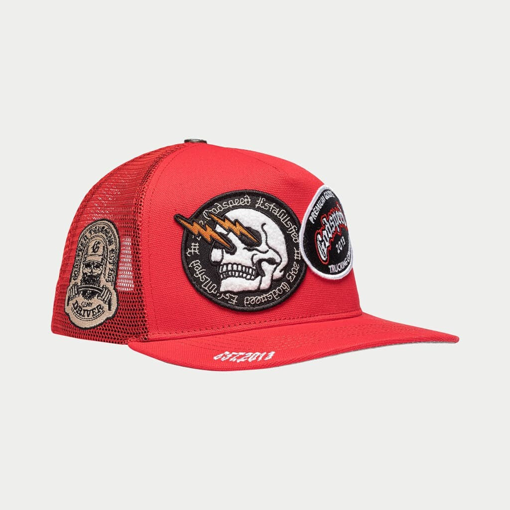 Godspeed Dual Patch Trucker Hat Red