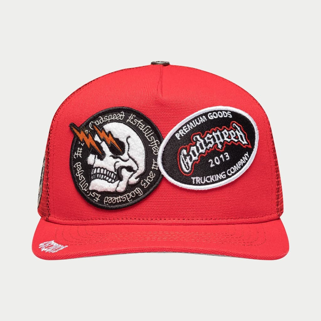 Godspeed Dual Patch Trucker Hat Red