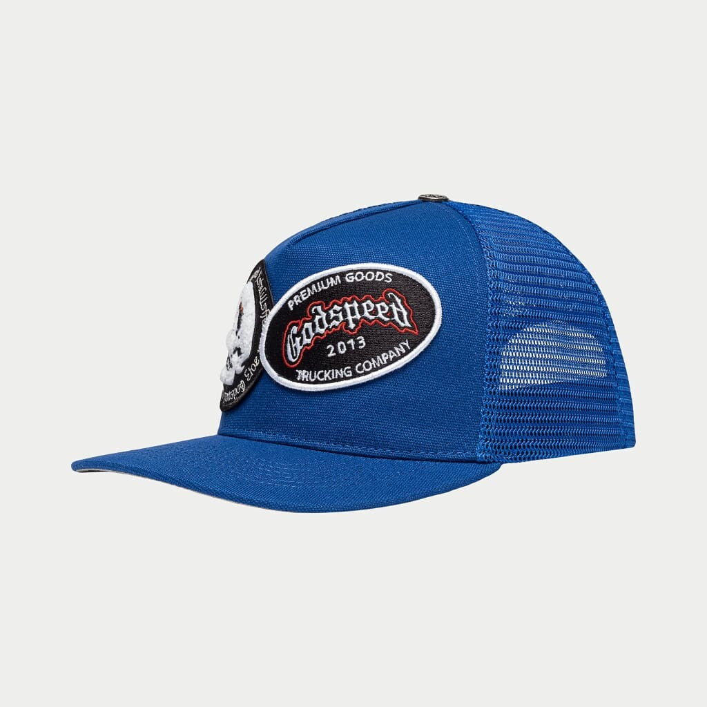 Godspeed Dual Patch Trucker Hat Royal Blue