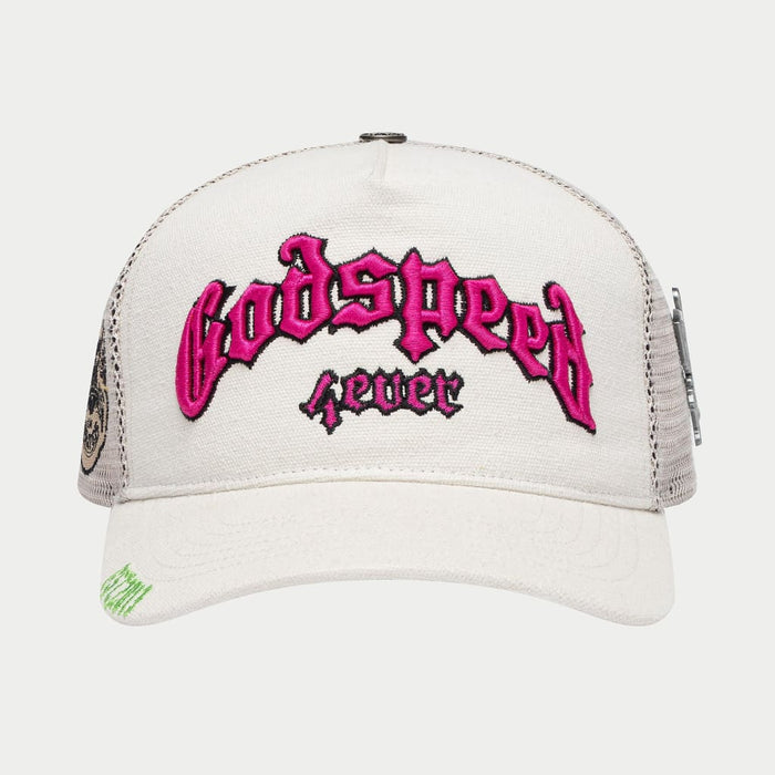 Godspeed GS Forever Trucker Hat (White/Fuchsia)