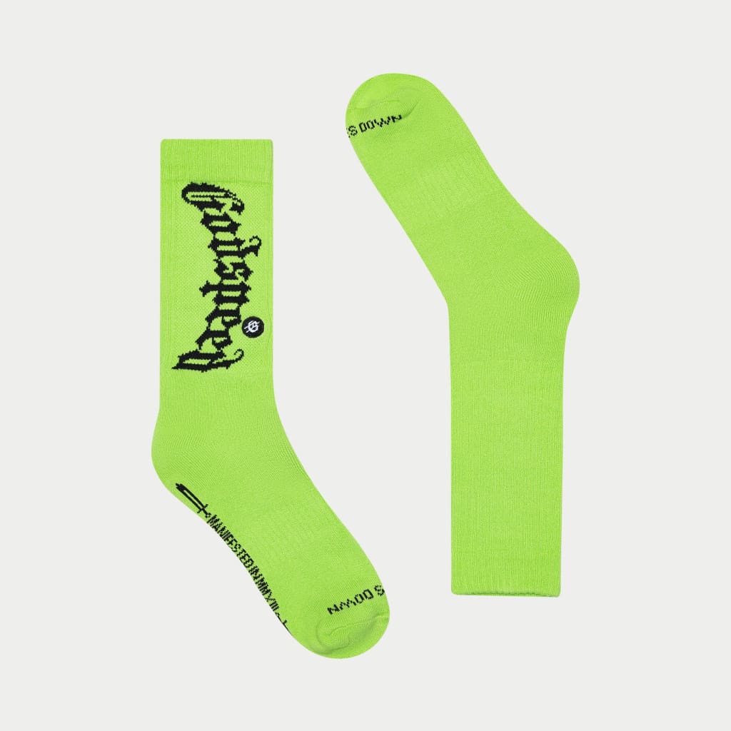 Godspeed OG Logo Sock Neon Lime