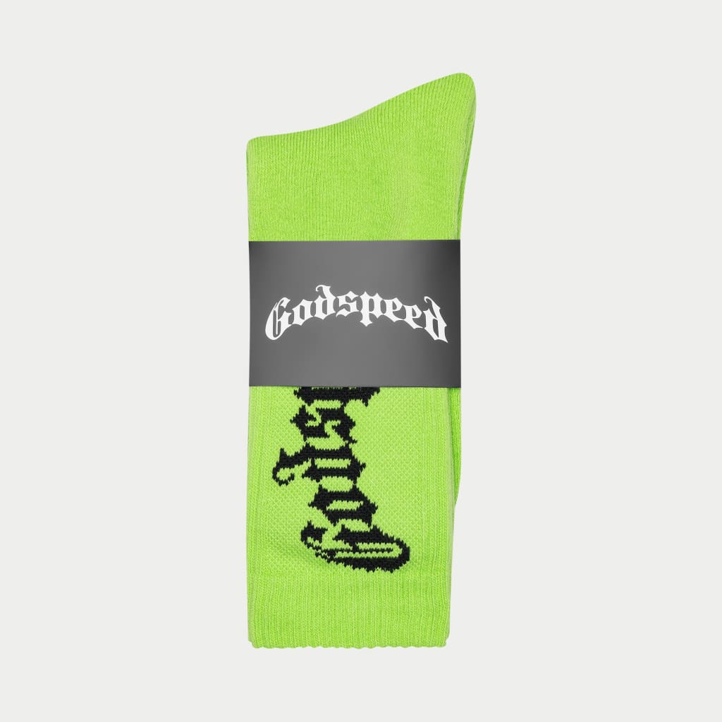 Godspeed OG Logo Sock Neon Lime