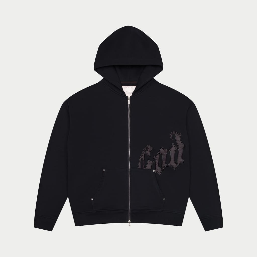 Godspeed Zip Up Hoodie V2 (Black/Black)