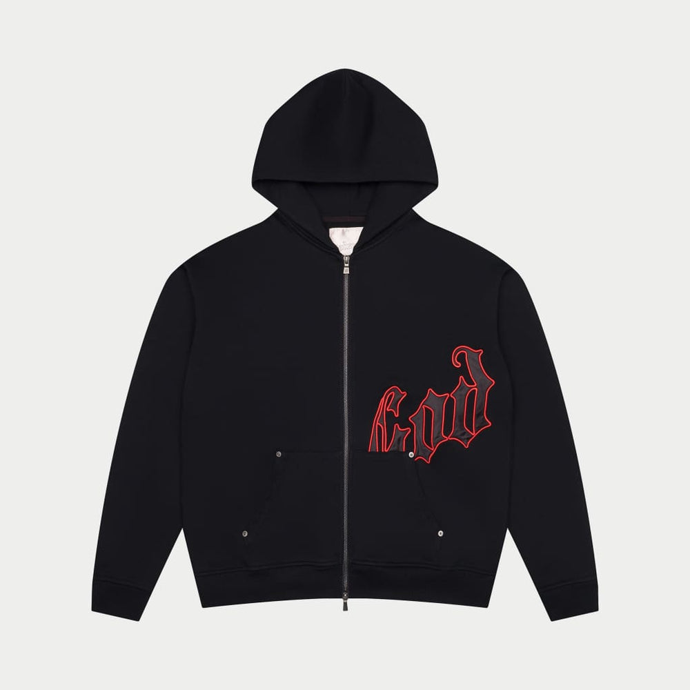 Godspeed Zip Up Hoodie V2 (Black/Red)