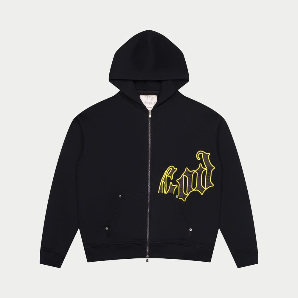 Godspeed Zip Up Hoodie V2 (Black/Yellow)