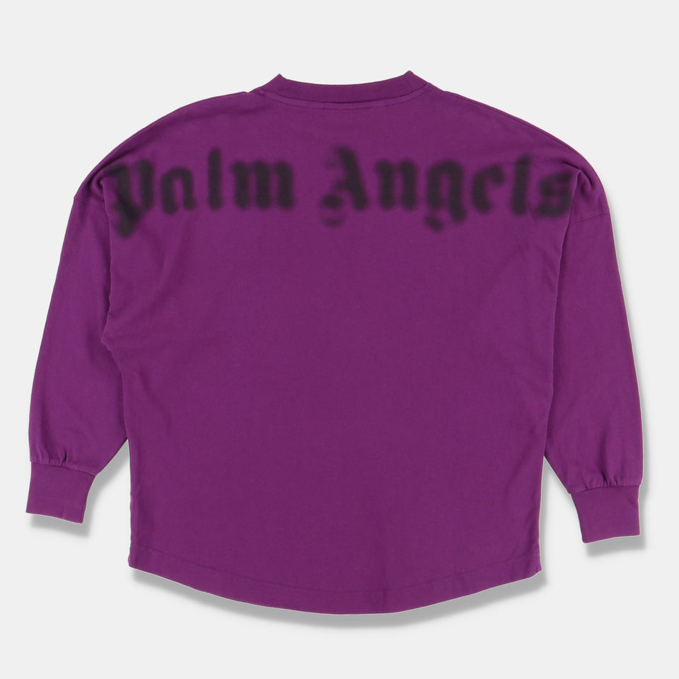 Palm Angels Blurry Logo Over L/S Tee Purple/Black