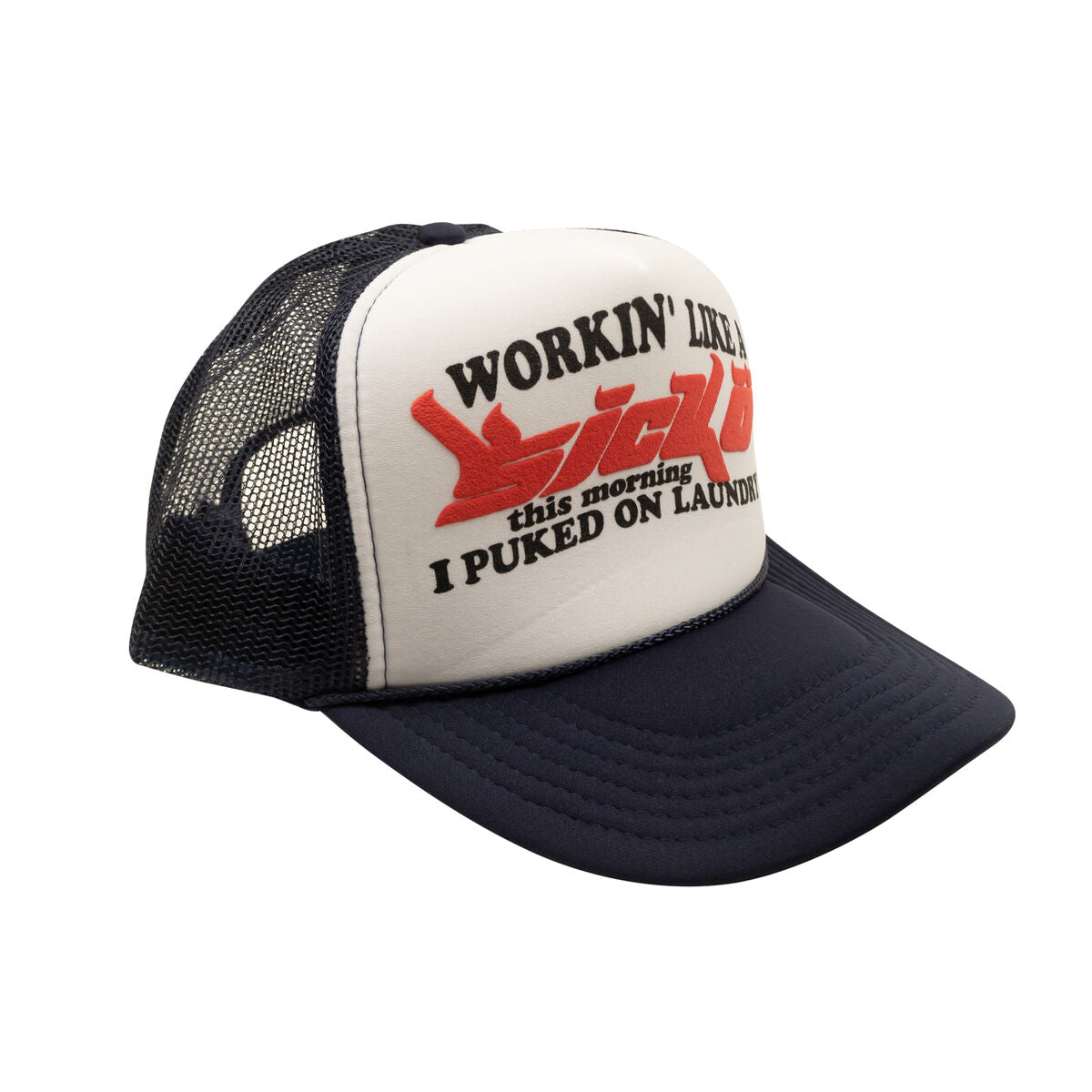 Sicko Laundry Trucker Hat Navy/White