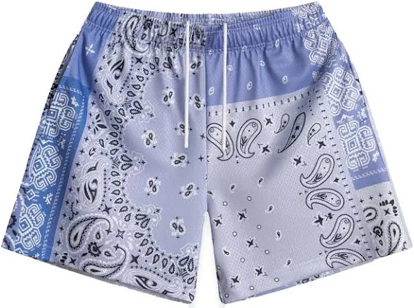 Bravest Studios Sky Patchwork Paisley Shorts