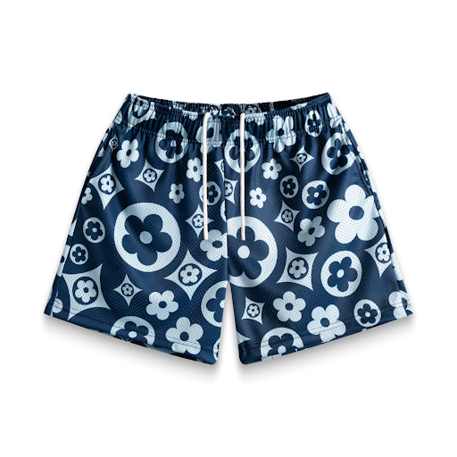 Bravest Studios Flower Navy Shorts