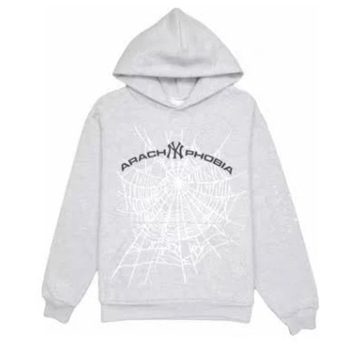 Sp5der Arach NY Phobia Hoodie Ash Grey